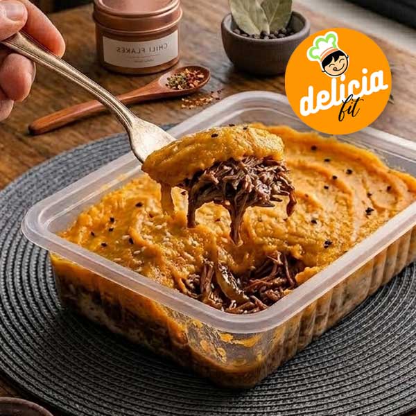 escondidinho de abobora com carne de panela marmita delicia fit