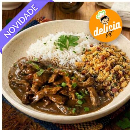 iscas ao molho madeira marmita delicia fit comida congelada
