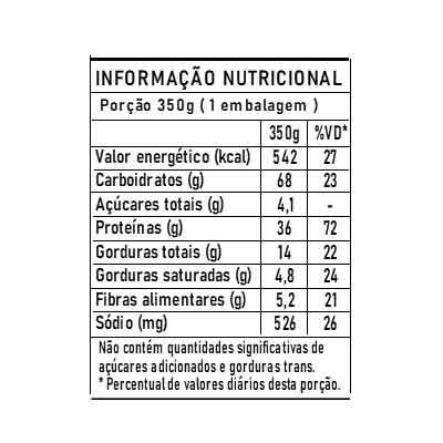 marmita congelada de almondega com penne