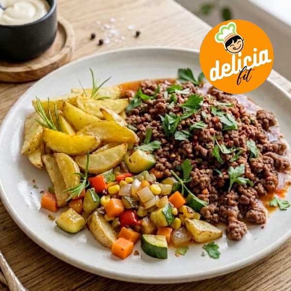 carne moida com legumes e batata doce rustica marmita delicia fit