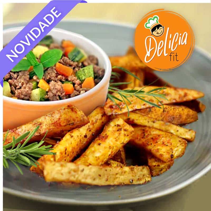 Carne Moída com Legumes e Batata Doce Rústica