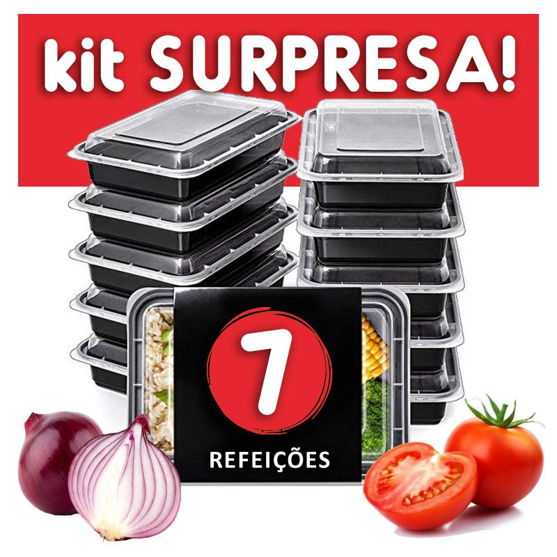 kit 7 marmitas congeladas surpresa