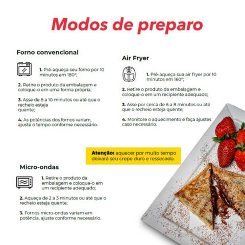 modo de preparo crepes congelados