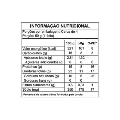 tabela nutricional pizza salvia 4 queijos